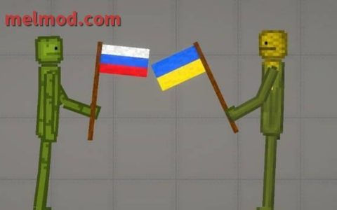 Russian and Ukrainian flags