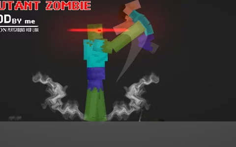 Mutant zombie and Steve