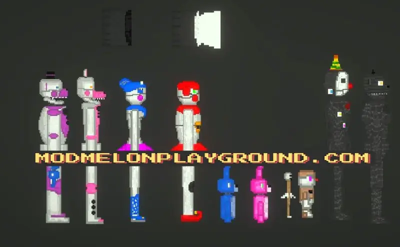 FNAF 5 Animatronics Mod Skin for Melon Playground