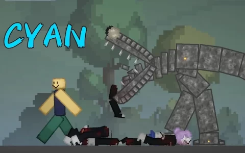 Rainbow friends cyan